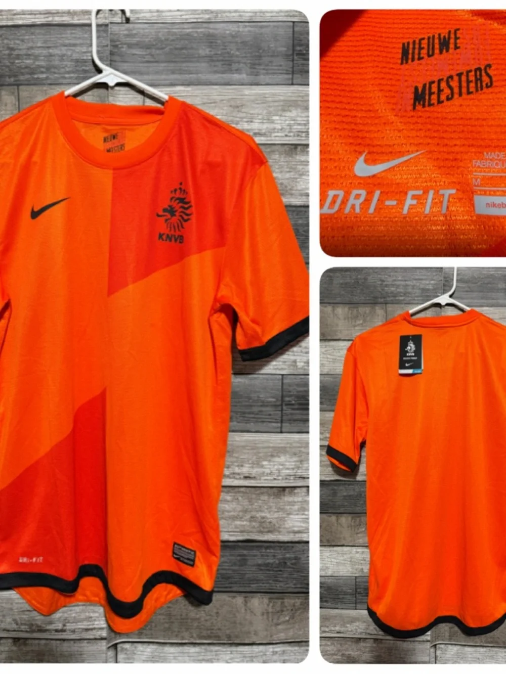 Nike Dri Fit KNVB Netherlands Soccer Jersey Men’s M Orange Short Sleeve READ